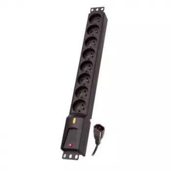 Ciabatta IEC Lestar, 8 prese, rack 19, 3m Lzrm 810 Bw G-a K. Cz 3,0m Iec32