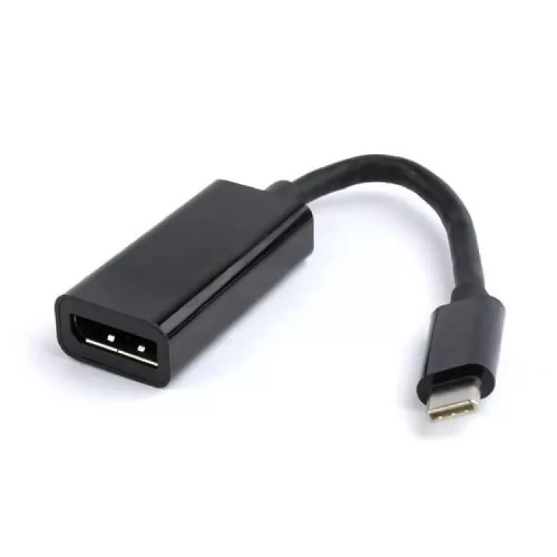 Gembird A-CM-DPF-01 adattatore da USB-C a DisplayPort, 15 cm, nero