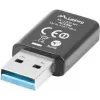 Lanberg NC-1200-WI adattatore WiFi USB 3.0 AC1200 dual-band, 2 antenne interne, nero