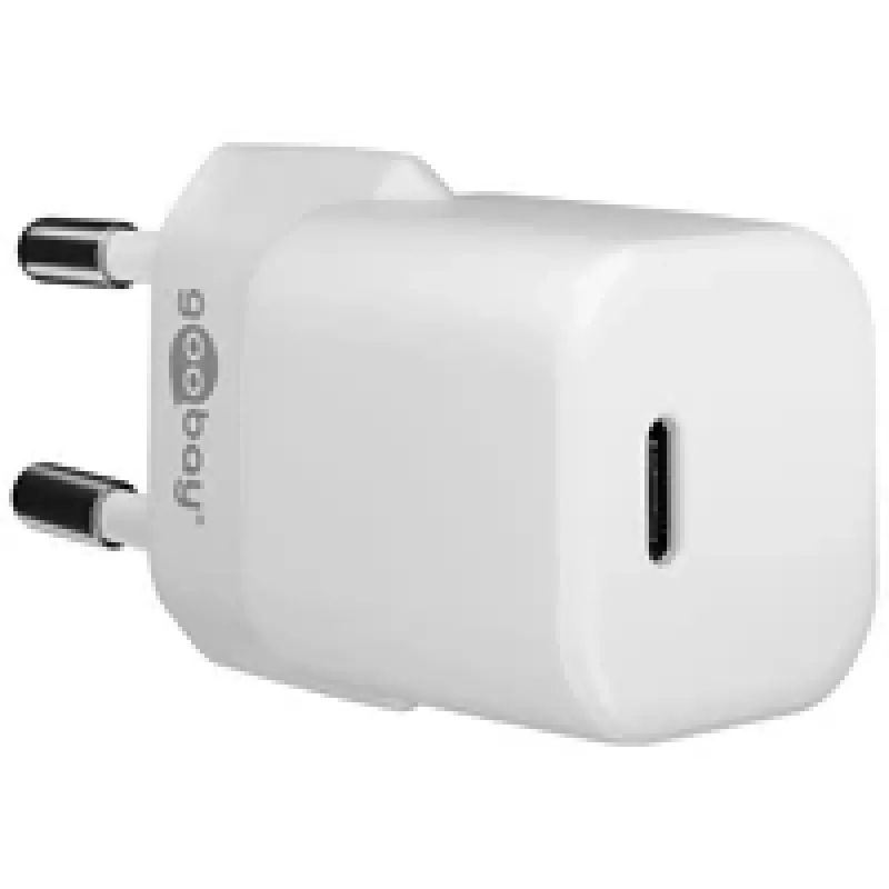 Caricabatterie rapido AC da interno GOOBAY 59716 — USB-C, 30 W, bianco