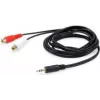 Equip 147093 cavo audio, 2 x RCA femmina a jack 3,5 mm maschio, 2,5 m, nero