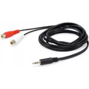 Cavo audio Equip 147093 250 m 2 x RCA 3,5 mm nero