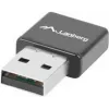 Adattatore USB Wi-Fi LANBERG NC-0300-WI, 2 antenne interne 2 dBi, USB 2.0, fino a 2400 Mbit/s, nero