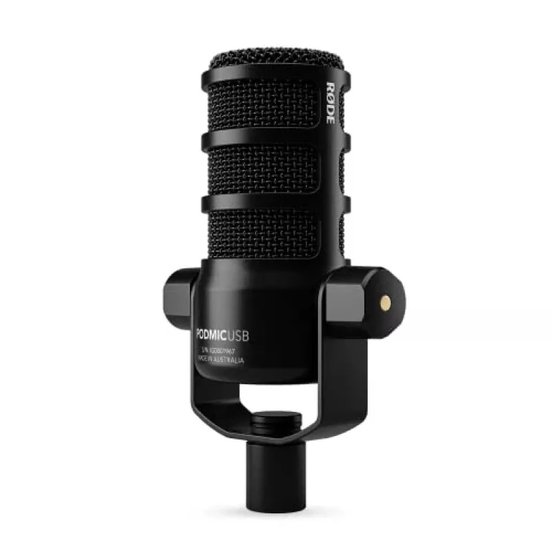 Microfono da studio RØDE PodMic USB — cardioide XLR/USB, 24 bit/48 kHz, USB-C, uscita cuffie, regolatore volume, nero