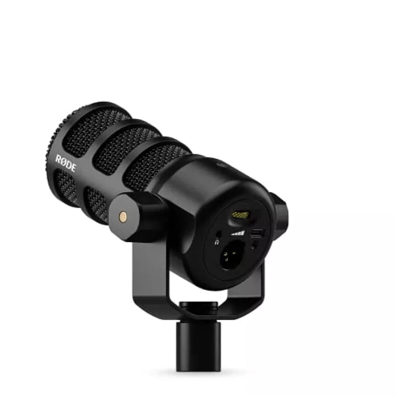 Microfono da studio RØDE PodMic USB — cardioide XLR/USB, 24 bit/48 kHz, USB-C, uscita cuffie, regolatore volume, nero