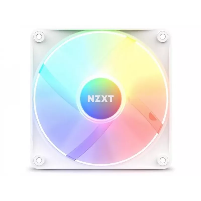 NZXT F120 RGB Core RF-C12SF-W1 ventola per case da 120 mm, 500–1800 RPM, PWM, bianca