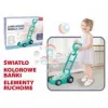 Tagliaerba con bolle di sapone Madej 007946 blu con bolle di sapone e suono realistico, giocattolo da esterno per bambini