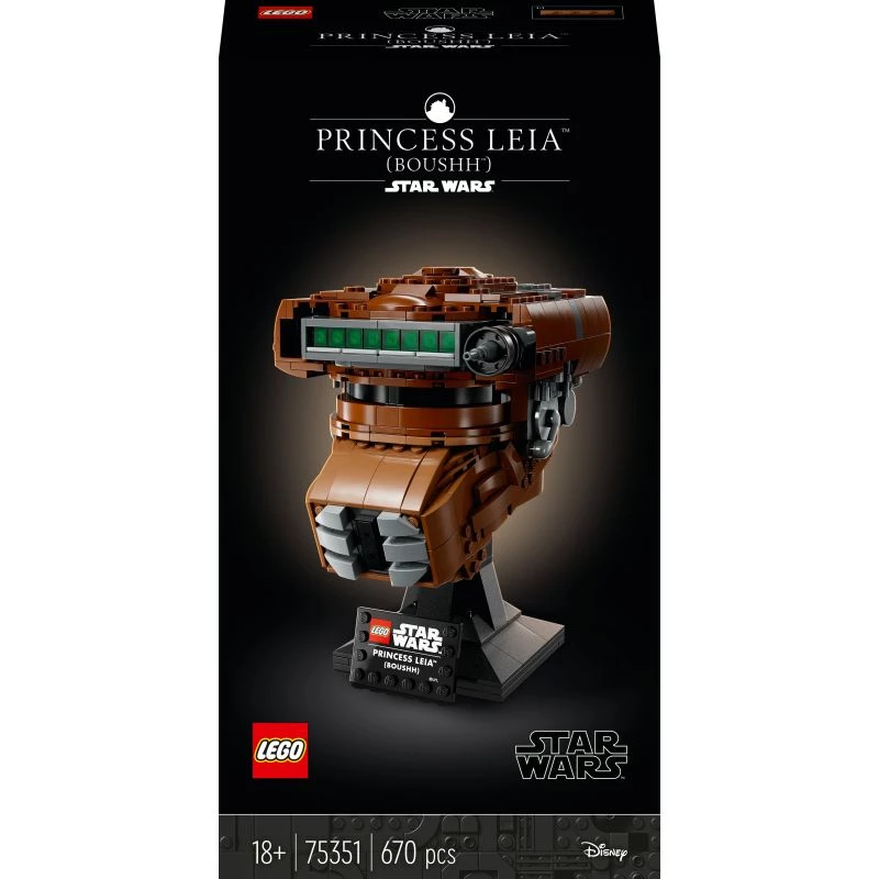 LEGO Star Wars set elmo Principessa Leia (Boushh) per adulti 75351 (670 pezzi)