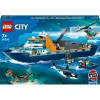 Giocattolo da costruzione LEGO City nave da spedizione artica 60368 — 815 pezzi, 7+ anni, include 4 minifigure
