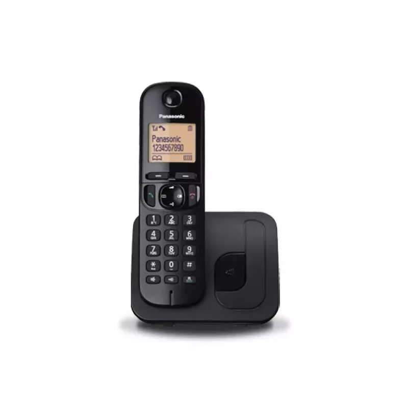 Panasonic KX-TGC 210 PDB telefono DECT nero con identificazione del chiamante