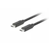Cavo USB-C a USB-C LANBERG CA-CMCM-32CU-0010-BK — USB 3.2 Gen 2, 1 m, nero, ricarica 100 W, video 4K