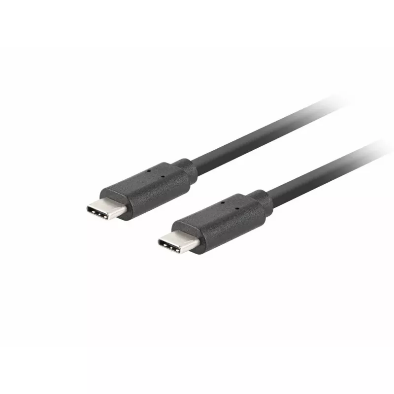 Cavo USB-C a USB-C LANBERG CA-CMCM-32CU-0010-BK — USB 3.2 Gen 2, 1 m, nero, ricarica 100 W, video 4K