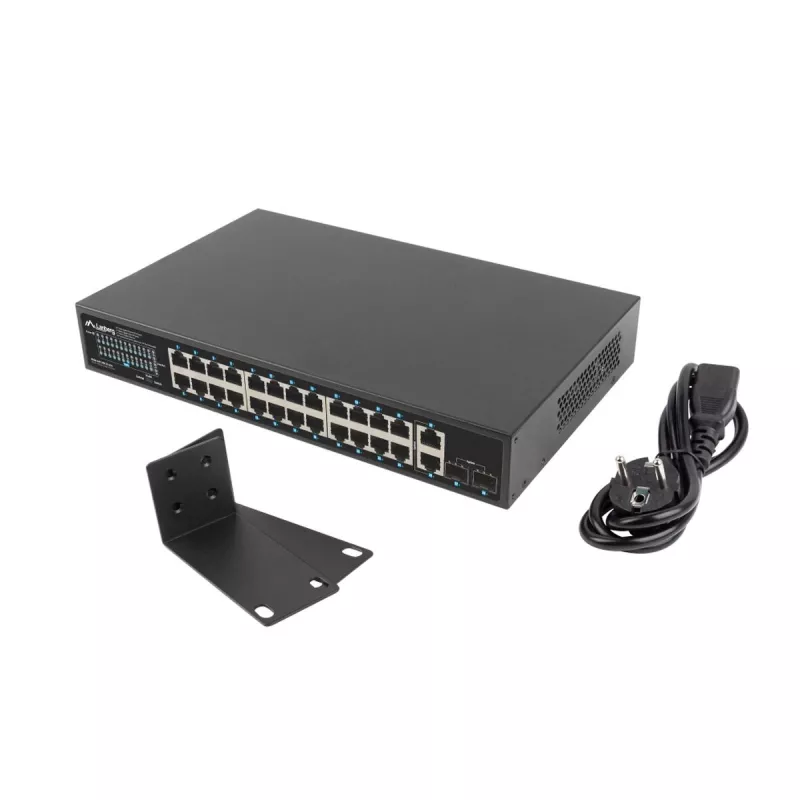 Switch unmanaged Lanberg RSGE-24P-2GE-2S-250 24 porte montaggio rack