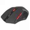 Mouse wireless DEFENDER ACCURA MM-275 RF, ottico, ambidestro, 1600 DPI, ricevitore USB RF, 5–6 tasti, nero/rosso