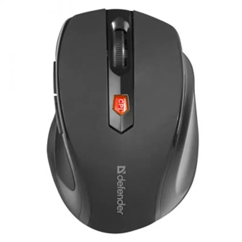 Mouse ottico RF wireless per destri DEFENDER ULTRA MM-315 — 1600 DPI, 6 tasti, ricevitore USB, nero