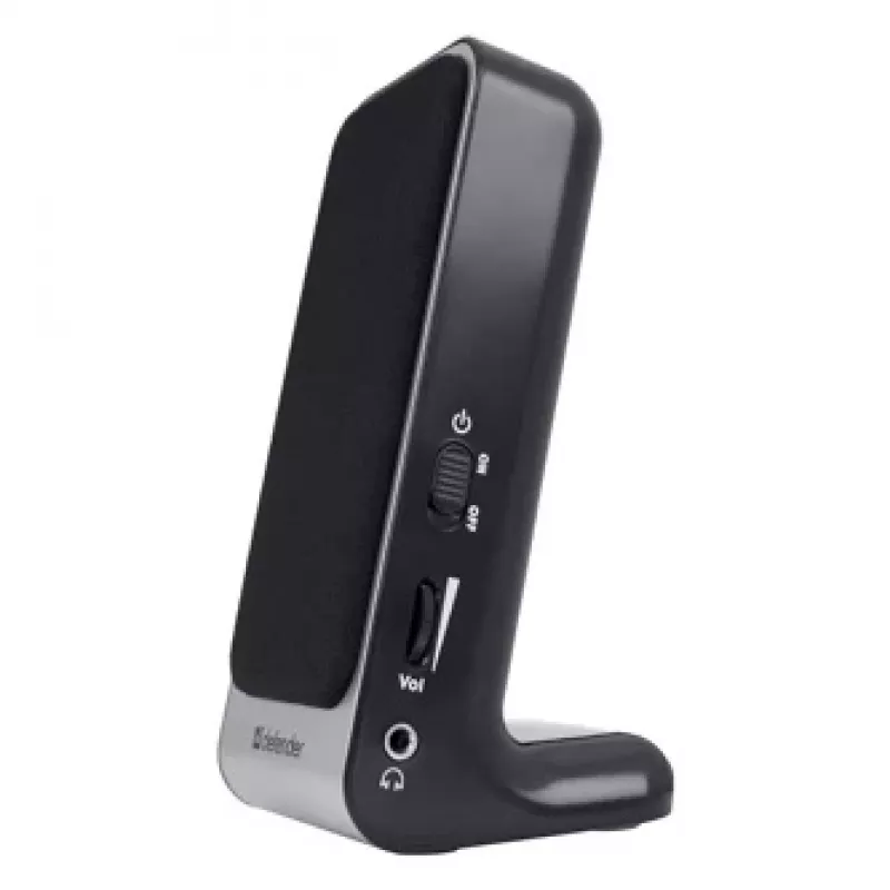 Diffusori DEFENDER SPK-225 2.0 con filo, 4 W RMS, USB/DC 5 V, 3,5 mm, nero
