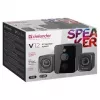 Defender V12 65212 altoparlanti per computer 2.1, 11 W, subwoofer da 5 W, alimentati via USB, retroilluminazione LED, neri, 115 x 130 x 223 mm