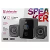 Defender V12 65212 altoparlanti per computer 2.1, 11 W, subwoofer da 5 W, alimentati via USB, retroilluminazione LED, neri, 115 x 130 x 223 mm