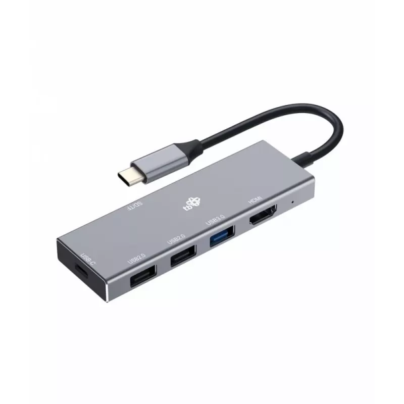 Adattatore TB USB-C 7v1 USB 3.0, 2xUSB 2.0, HDMI, PD, SD/TF