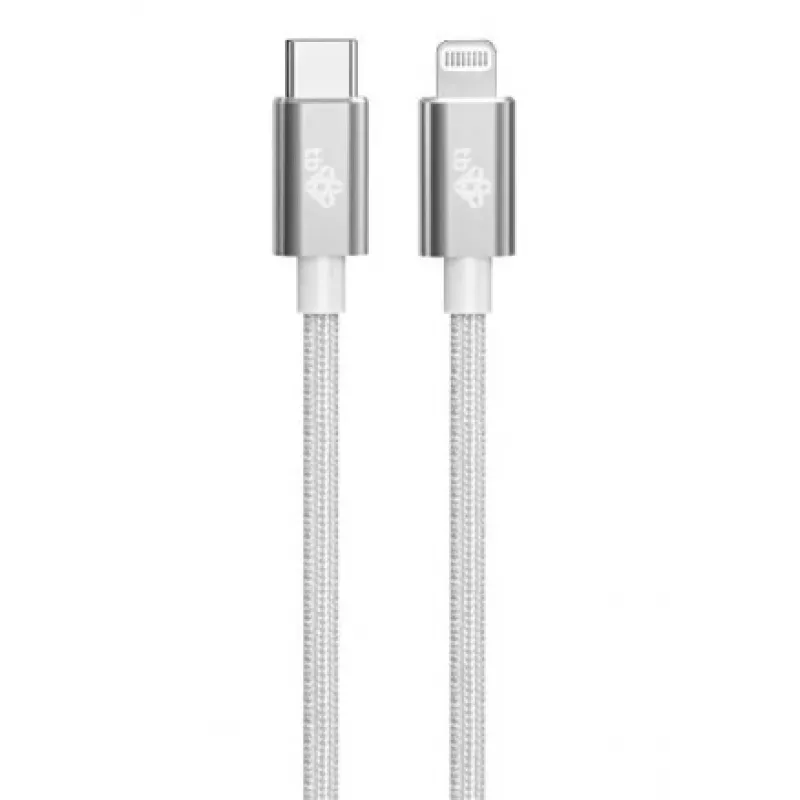 Cavo TB USB-C - Lightning intrecciato 1m, argento