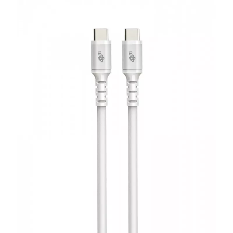 Cavo USB C - USB C 1m in silicone bianco