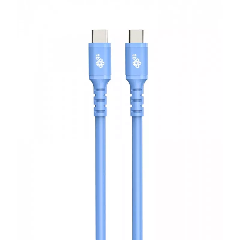 Cavo USB C - USB C 1m in silicone blu