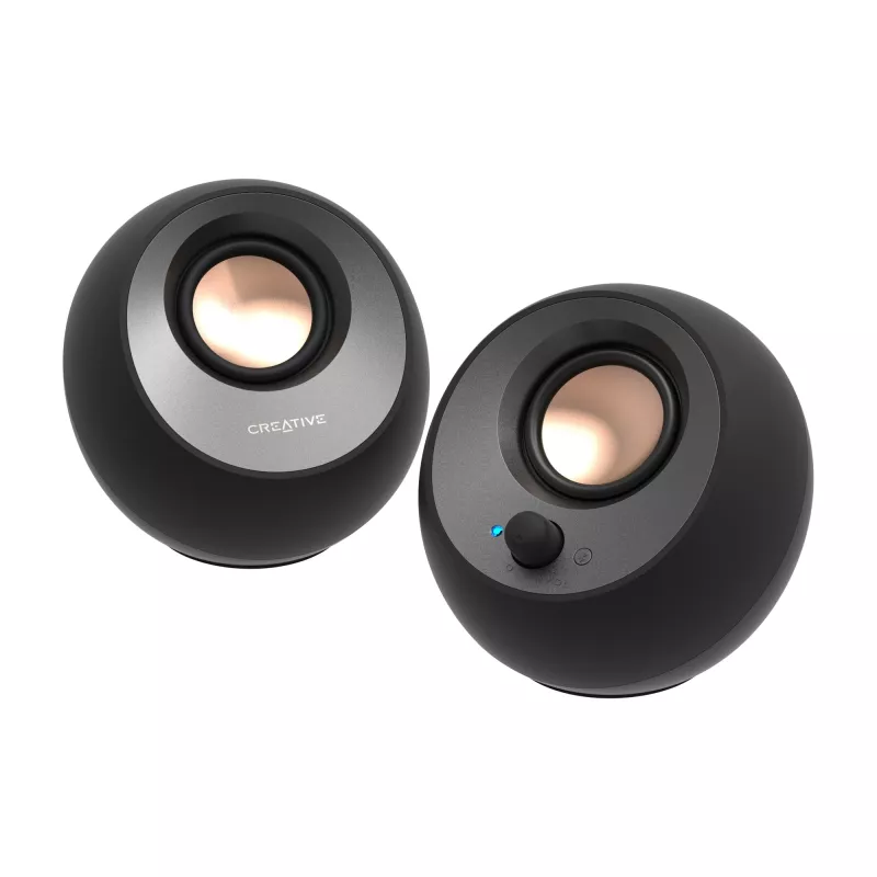 CREATIVE Pebble V3 diffusori da scrivania 2.0 minimalisti USB-C con audio USB, Clear Dialog Enhancement, Bluetooth 5.0, 8W RMS con 16W di picco