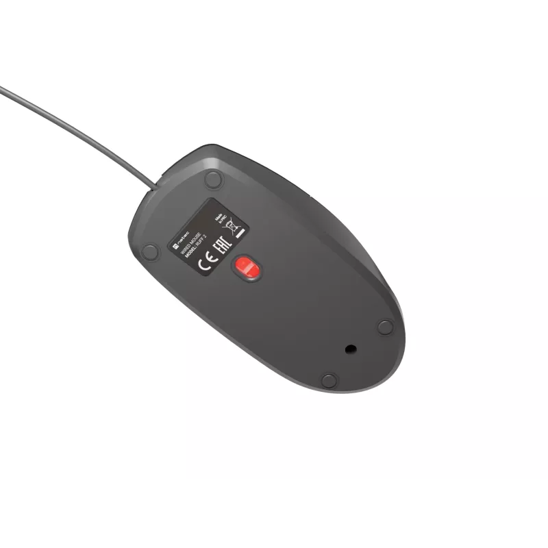 Mouse da ufficio con filo NATEC Ruff Plus USB Type-A, per destrorsi, 1200 DPI, 3 tasti, nero
