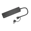 Hub USB NATEC Mayfly USB 3.2 Gen 1 Type-A Type-C 5000 Mbit/s nero