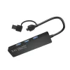 Hub USB NATEC Mayfly USB 3.2 Gen 1 Type-A Type-C 5000 Mbit/s nero