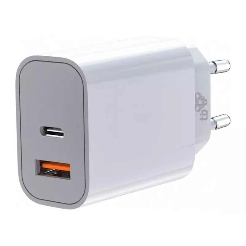 Caricabatterie universale 2x3A USB C + USB A Power Delivery bianco