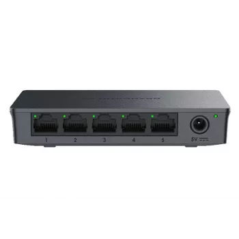 Grandstream GWN7700 switch Layer 2 unmanaged 5 porte Gigabit capacità di switching 10Gbps QoS 802.1p nero desktop/parete 5VDC