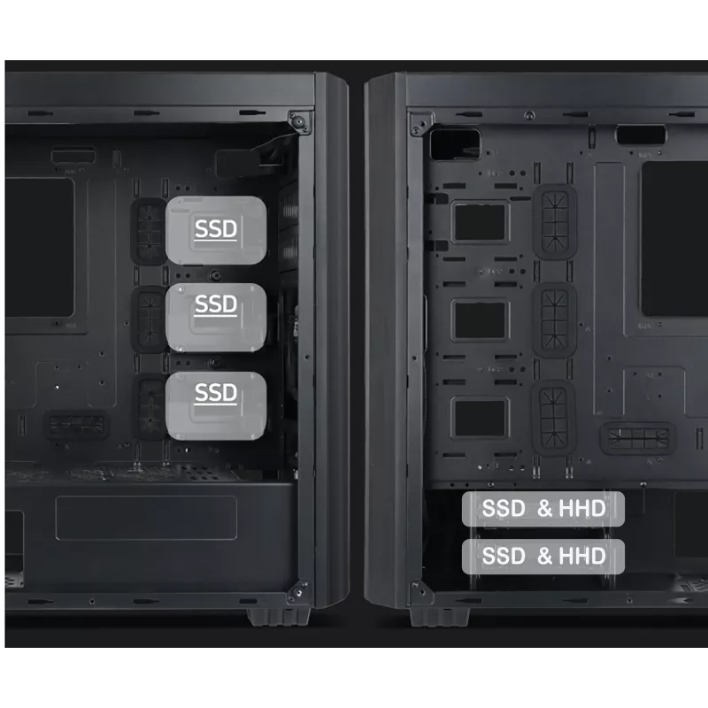 Gembird Fornax K500 case per computer ATX, Midi-Tower, nero