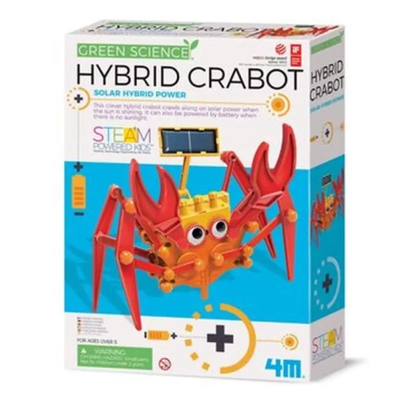 4M Green Science Hybrid Crabot – kit robot granchio a energia solare – per bambini da 5 anni