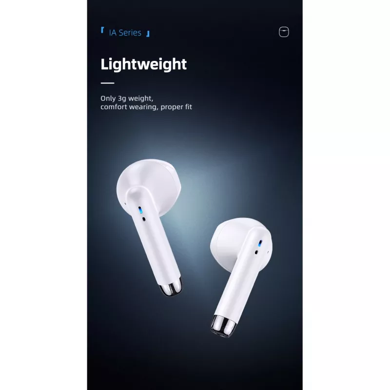 USAMS Cuffie Bluetooth 5.0 TWS IAseries wireless nero/black BHUIA01 (US-IA04)