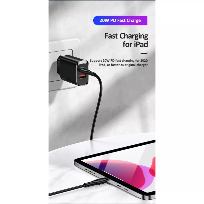 Caricabatterie usams T35 20W PD3 USB-C a USB adattatore a ricarica rapida
