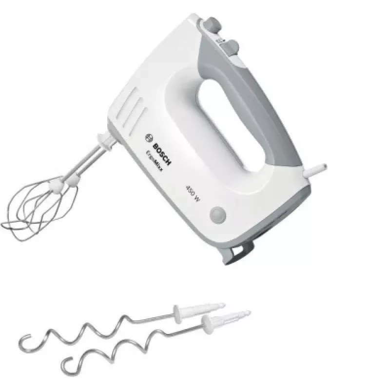 Frullatore a mano Bosch MFQ36400 — 450 W, 5 velocità, turbo, cavo 1,3 m, grigio/bianco