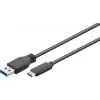 Wentronic Goobay cavo USB 3.0 SuperSpeed > USB-C™, nero, 2 m - connettore maschio USB 3.0 (tipo A) > connettore maschio USB-C (71221)