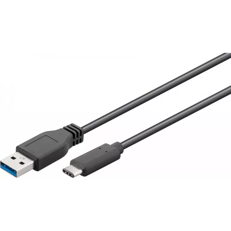 Wentronic Goobay cavo USB 3.0 SuperSpeed > USB-C™, nero, 2 m - connettore maschio USB 3.0 (tipo A) > connettore maschio USB-C (71221)