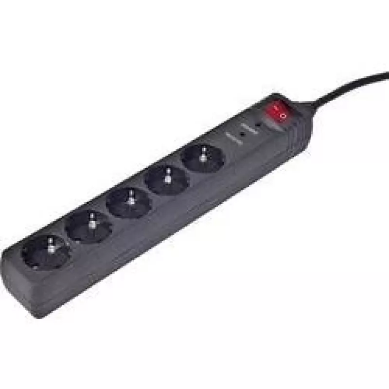 Protezione da sovratensione Gembird SPG5-C-10 nero 5 prese AC 250V 3m
