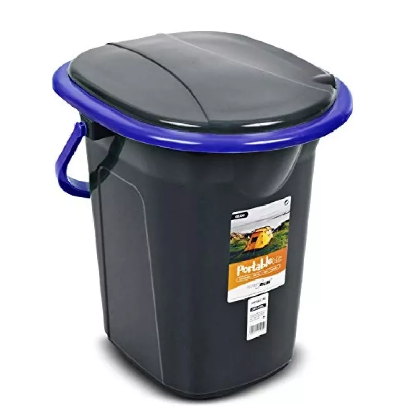 GreenBlue GB320BB WC portatile da campeggio a secchio, 19 l, nero/blu navy