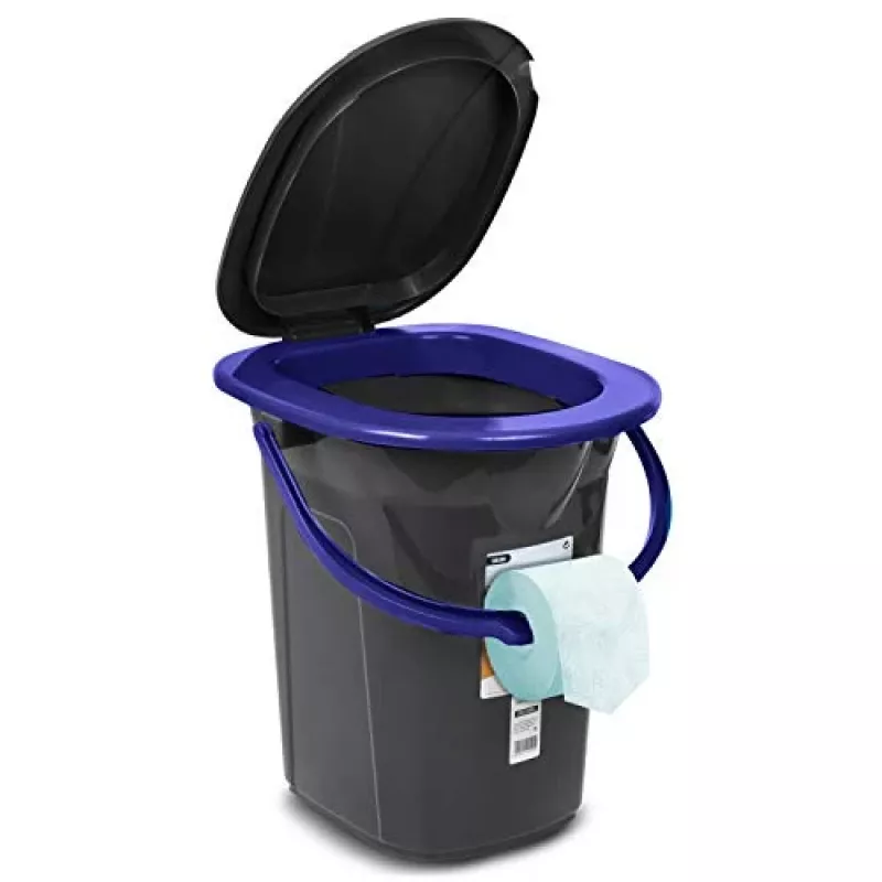 GreenBlue GB320BB WC portatile da campeggio a secchio, 19 l, nero/blu navy