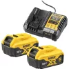 Set Batteria e Caricabatterie DeWALT DCB1104P2 18 V 5,0 Ah (2 Batterie, Caricabatterie)