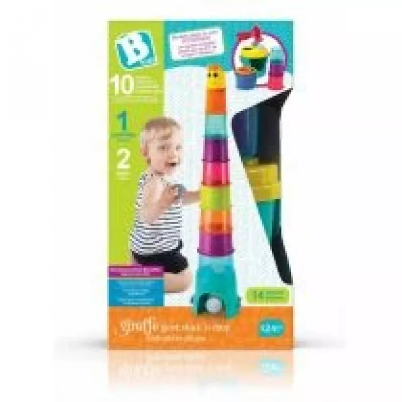 Torre multifunzionale giraffa XL di B-kids modello 1164702NN, altezza 120 cm, torre gioco e attività