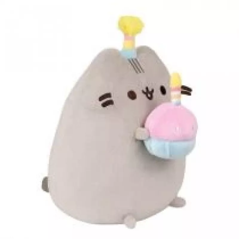Peluche Pusheen di Pusheen — peluche 24 cm con cappello di compleanno e torta