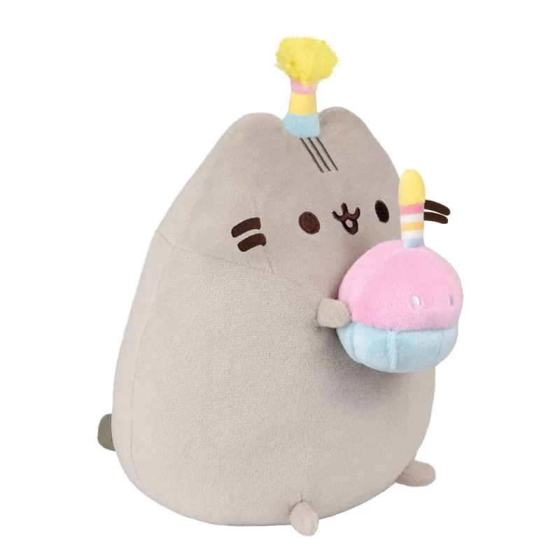 Peluche Pusheen di Pusheen — peluche 24 cm con cappello di compleanno e torta