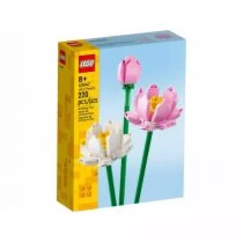 Set da costruzione LEGO 40647 Lotus Flowers — modello modulare Botanical Collection, 220 pezzi, altezza 300 mm, età 8+