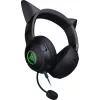 Kraken Kitty V2 - nero, headset gaming, orecchie Kitty, illuminazione reattiva allo streaming, microfono cardioide HyperClear, driver TriForce da 40 mm, microfono integrato nei padiglioni, Razer Chroma RGB (orecchie e padiglioni), Surround Sound: disponibile solo con