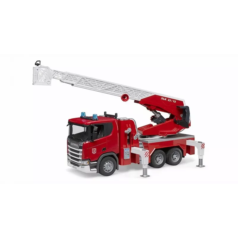 Camion dei pompieri BRUDER Scania Super 560R rosso bianco plastica 3+