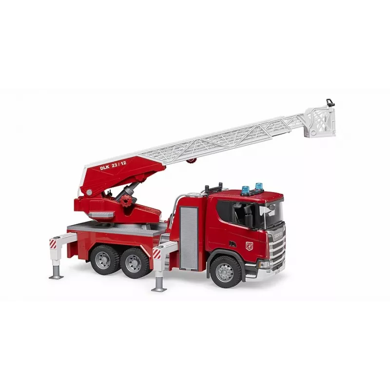 Camion dei pompieri BRUDER Scania Super 560R rosso bianco plastica 3+
